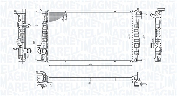 MAGNETI MARELLI Vízhűtő BM2006_MM