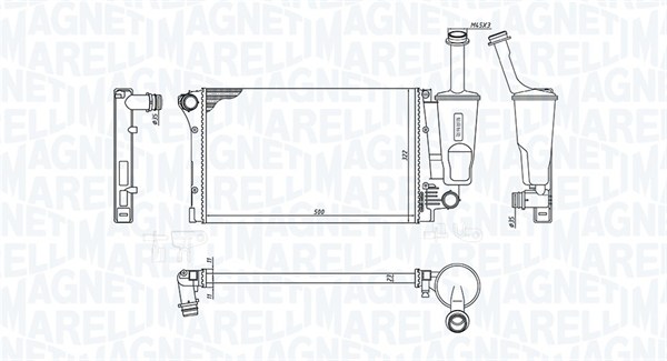 MAGNETI MARELLI Vízhűtő BM381_MM