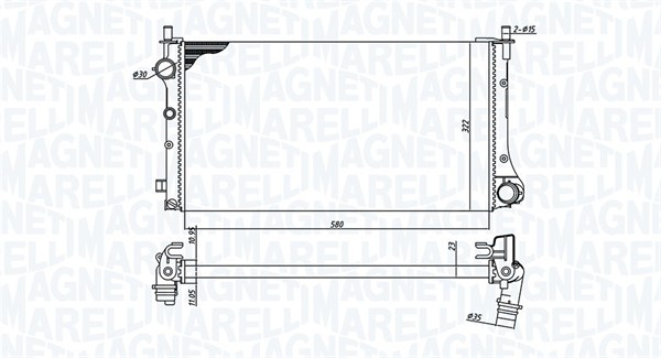 MAGNETI MARELLI Vízhűtő BM382_MM