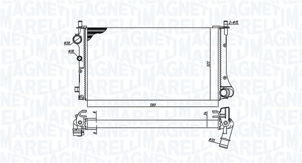 MAGNETI MARELLI Vízhűtő BM383_MM