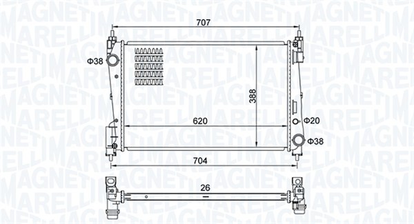 MAGNETI MARELLI Vízhűtő BM385_MM