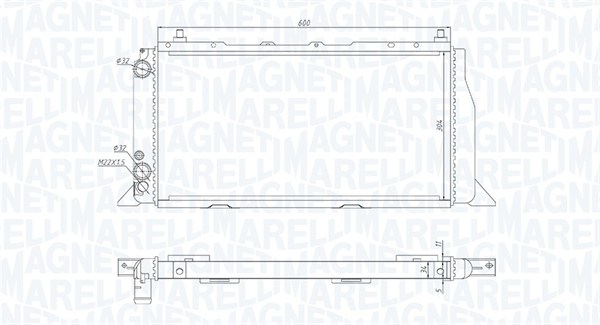 MAGNETI MARELLI Vízhűtő BM406_MM