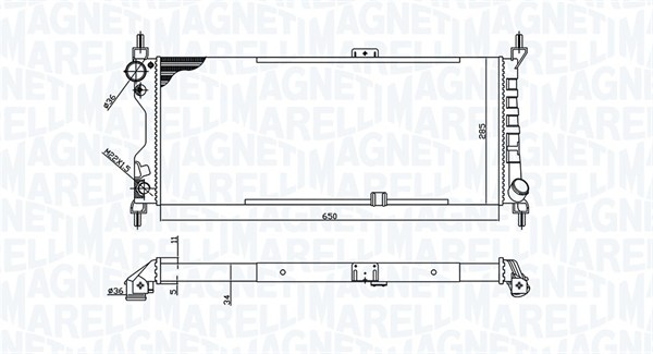 MAGNETI MARELLI Vízhűtő BM588_MM