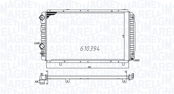 MAGNETI MARELLI Vízhűtő BM706_MM