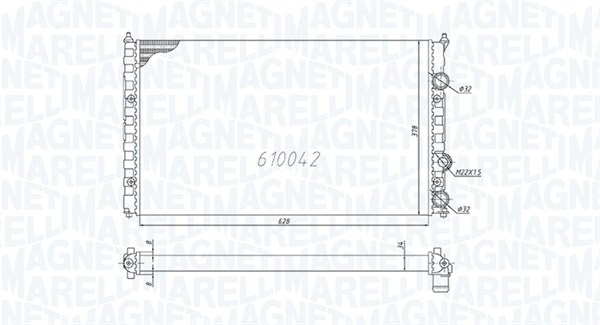 MAGNETI MARELLI Vízhűtő BM838_MM