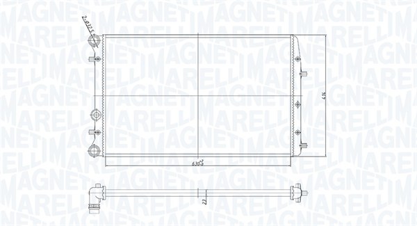 MAGNETI MARELLI Vízhűtő BM841_MM