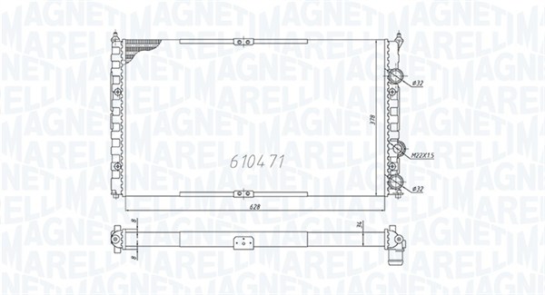 MAGNETI MARELLI Vízhűtő BM842_MM