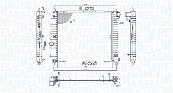 MAGNETI MARELLI Vízhűtő BM891_MM