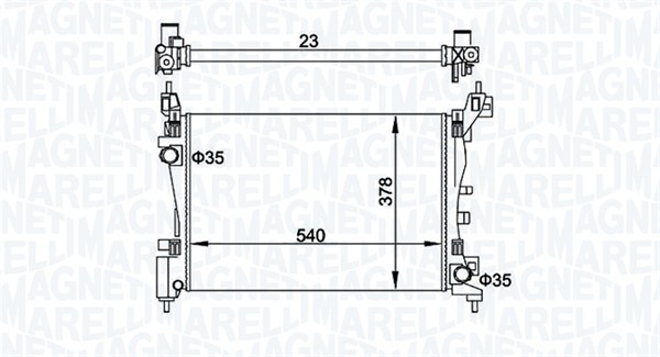 MAGNETI MARELLI Vízhűtő BM899_MM