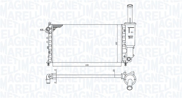 MAGNETI MARELLI Vízhűtő BM902_MM