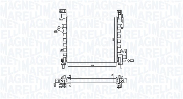 MAGNETI MARELLI Vízhűtő BM924_MM