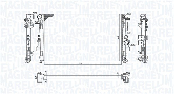 MAGNETI MARELLI Vízhűtő BM955_MM