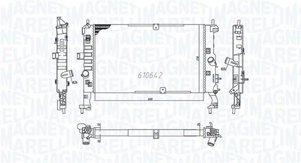 MAGNETI MARELLI Vízhűtő BM972_MM