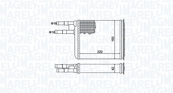 MAGNETI MARELLI Fűtőradiátor BR401_MM