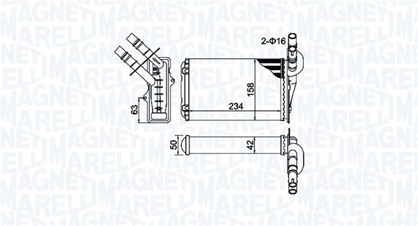 MAGNETI MARELLI Fűtőradiátor BR404_MM