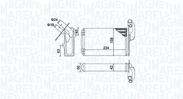 MAGNETI MARELLI Fűtőradiátor BR405_MM