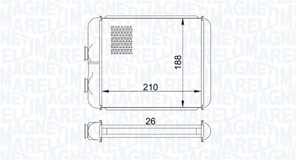 MAGNETI MARELLI Fűtőradiátor BR407_MM