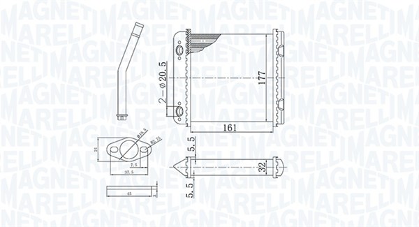 MAGNETI MARELLI Fűtőradiátor BR408_MM