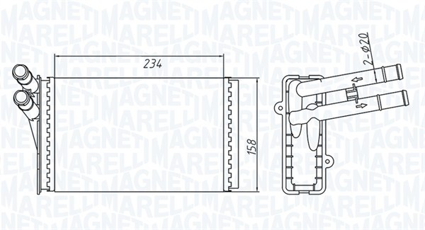 MAGNETI MARELLI Fűtőradiátor BR409_MM