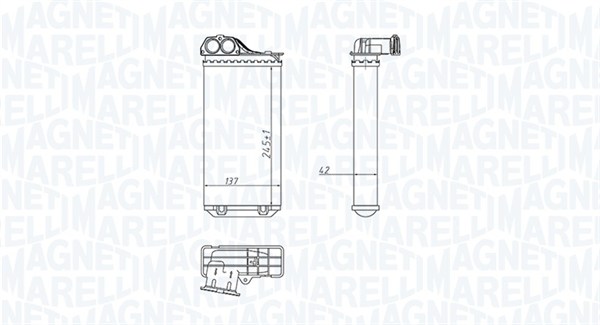 MAGNETI MARELLI Fűtőradiátor BR411_MM