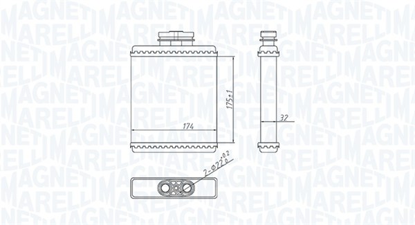 MAGNETI MARELLI Fűtőradiátor BR412_MM