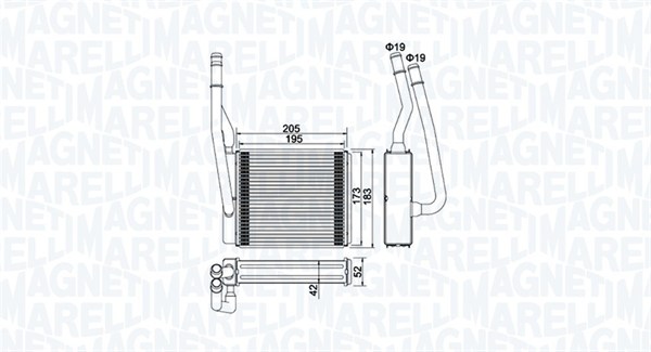 MAGNETI MARELLI Fűtőradiátor BR414_MM