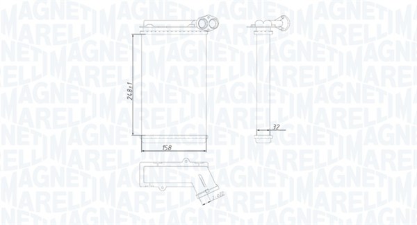 MAGNETI MARELLI Fűtőradiátor BR422_MM