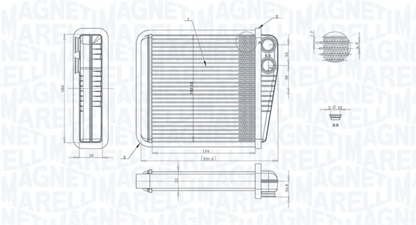 MAGNETI MARELLI Fűtőradiátor BR423_MM