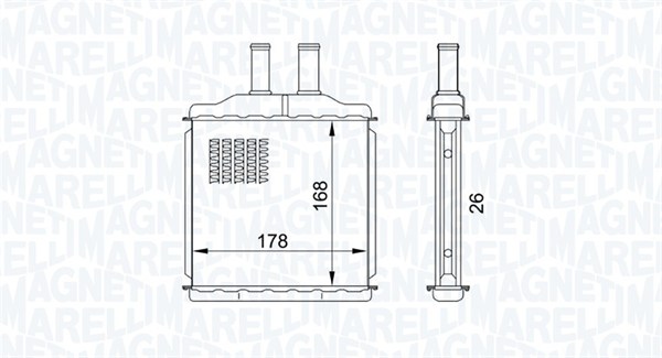 MAGNETI MARELLI Fűtőradiátor BR432_MM