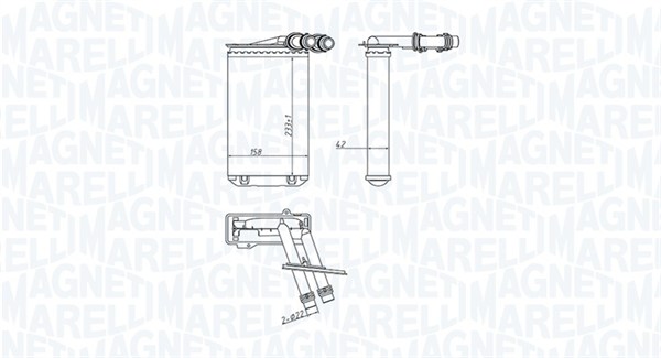 MAGNETI MARELLI Fűtőradiátor BR445_MM