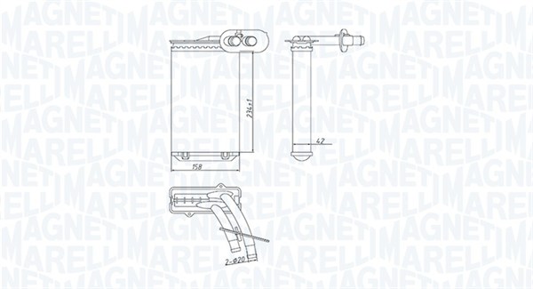 MAGNETI MARELLI Fűtőradiátor BR447_MM