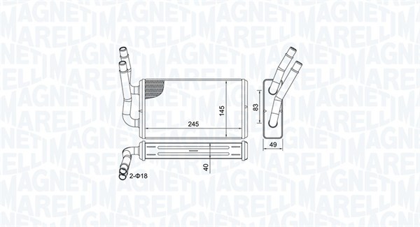 MAGNETI MARELLI Fűtőradiátor BR450_MM