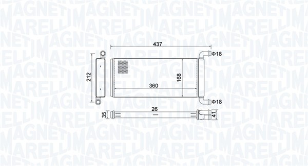 MAGNETI MARELLI Fűtőradiátor BR451_MM