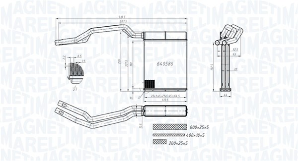 MAGNETI MARELLI Fűtőradiátor BR453_MM