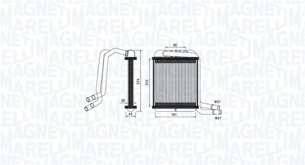 MAGNETI MARELLI Fűtőradiátor BR458_MM