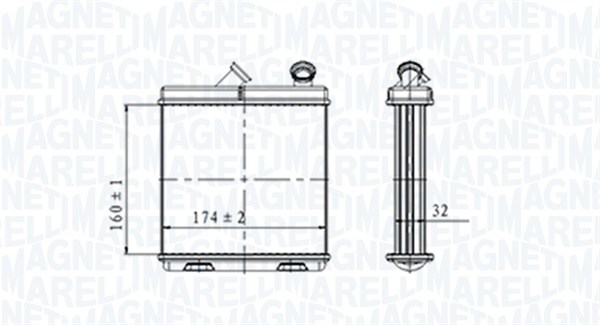 MAGNETI MARELLI Fűtőradiátor BR465_MM