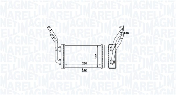 MAGNETI MARELLI Fűtőradiátor BR468_MM