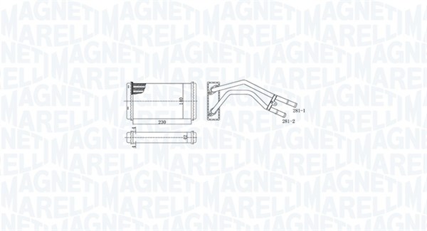 MAGNETI MARELLI Fűtőradiátor BR477_MM