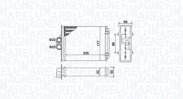 MAGNETI MARELLI Fűtőradiátor BR482_MM