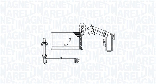 MAGNETI MARELLI Fűtőradiátor BR484_MM