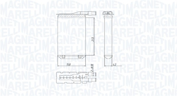 MAGNETI MARELLI Fűtőradiátor BR489_MM