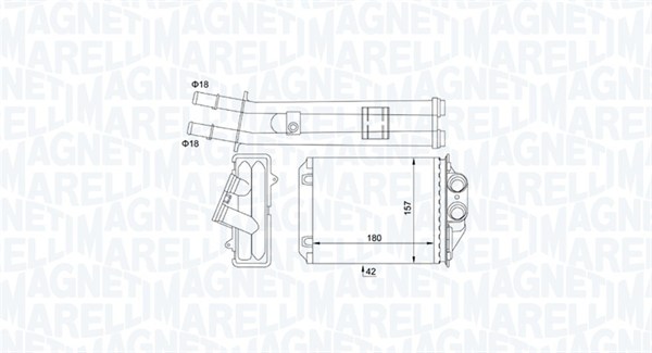 MAGNETI MARELLI Fűtőradiátor BR491_MM