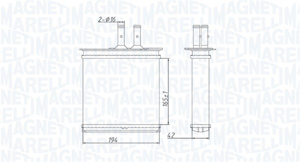 MAGNETI MARELLI Fűtőradiátor BR493_MM