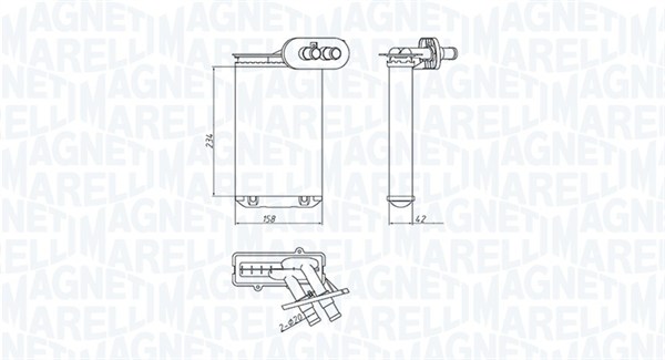 MAGNETI MARELLI Fűtőradiátor BR494_MM