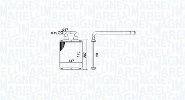 MAGNETI MARELLI Fűtőradiátor BR496_MM