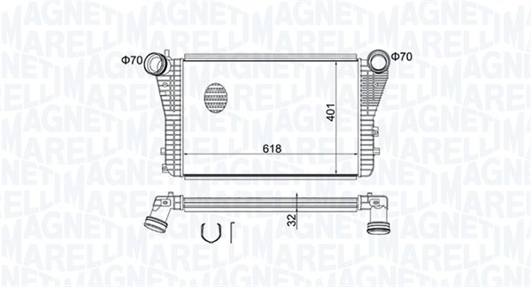 MAGNETI MARELLI Töltőlevegő hűtő MST403_MM