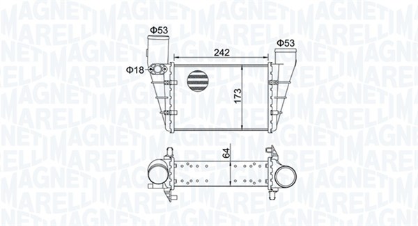 MAGNETI MARELLI Töltőlevegő hűtő MST407_MM