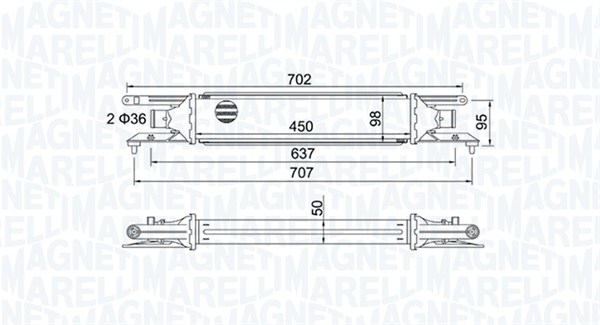 MAGNETI MARELLI Töltőlevegő hűtő MST409_MM