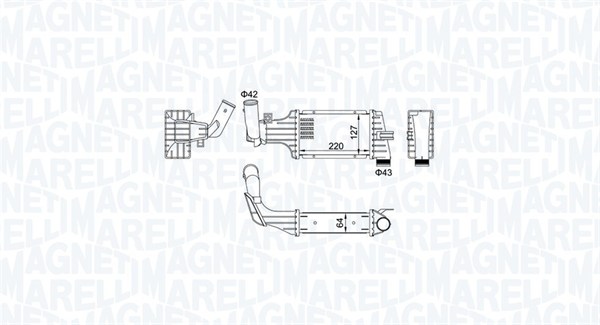 MAGNETI MARELLI Töltőlevegő hűtő MST416_MM