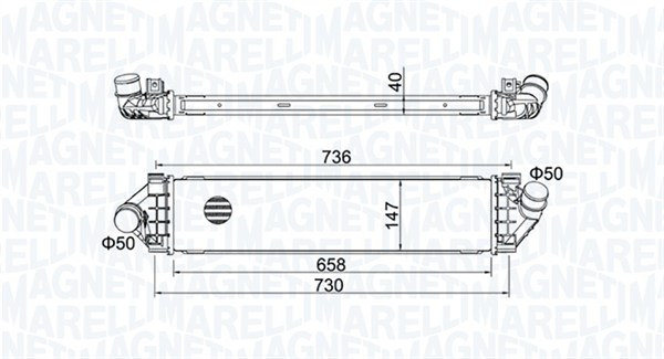 MAGNETI MARELLI Töltőlevegő hűtő MST427_MM